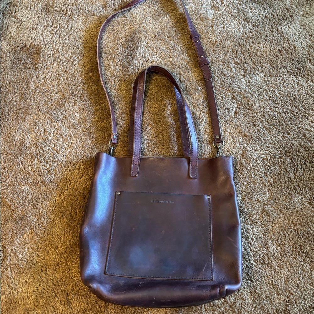 Portland Leather Dark Brown Crossbody Bag